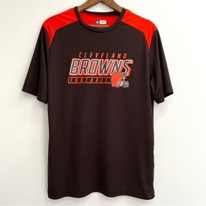 NFL Cleveland Browns Shirt Men’s Large Logo Graphic‎ T Team Apparel Stretch